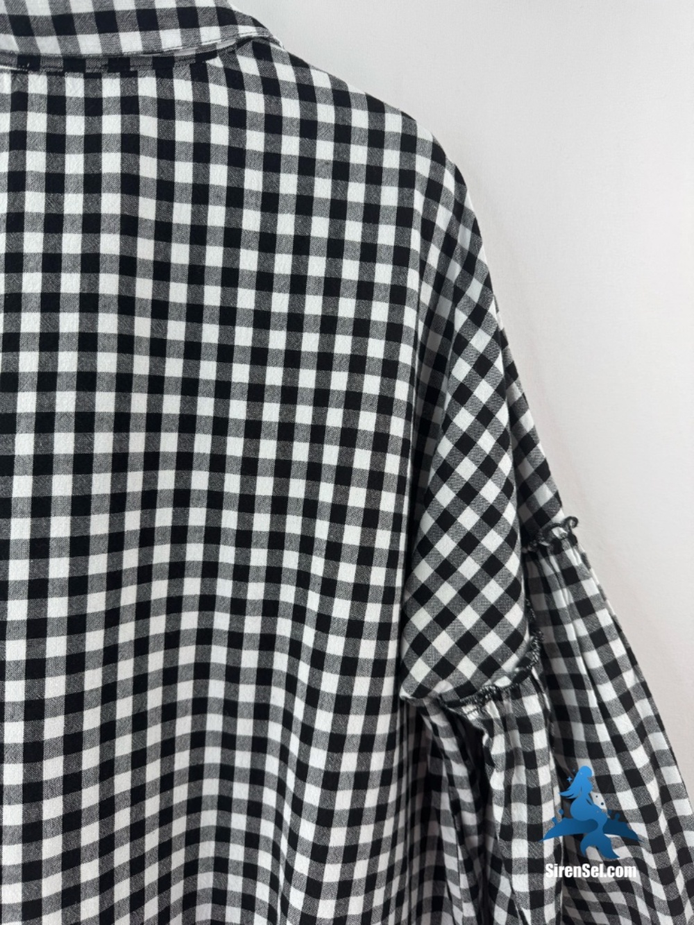 1320 Mud Pie Mary Ruffle Dress – Large – Black White Gingham - Picture 10 of 14